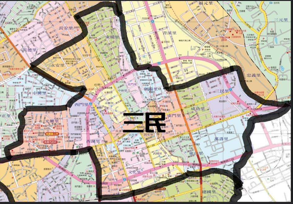 三民分隊轄區範圍圖